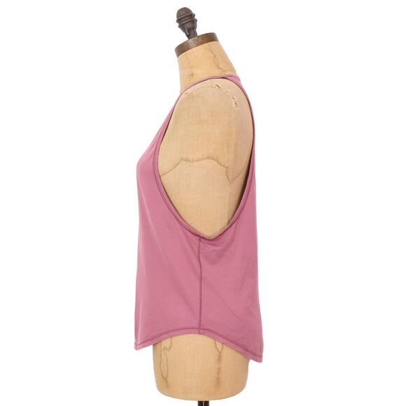LULULEMON Sweat Date Singlet 4 Figue Pink Muscle Tank Knit Crewneck EUC B69 - Picture 5 of 6